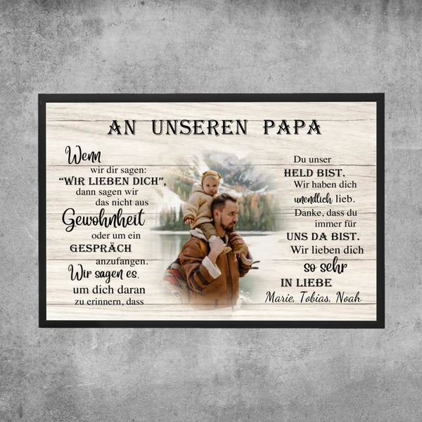 Personalisiertes Poster - An unseren Papa
