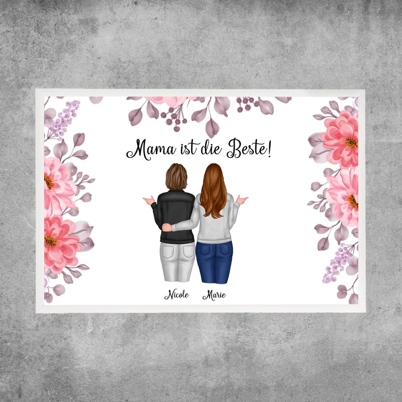 Personalisiertes Poster - Mama ist die Beste!
