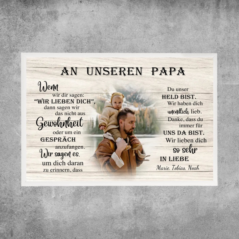 Personalisiertes Poster - An unseren Papa