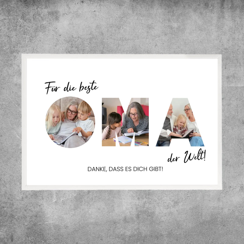 Personalisiertes Poster - Für die beste Oma der Welt