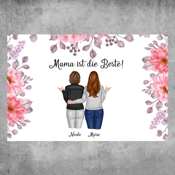 Personalisiertes Poster - Mama ist die Beste!