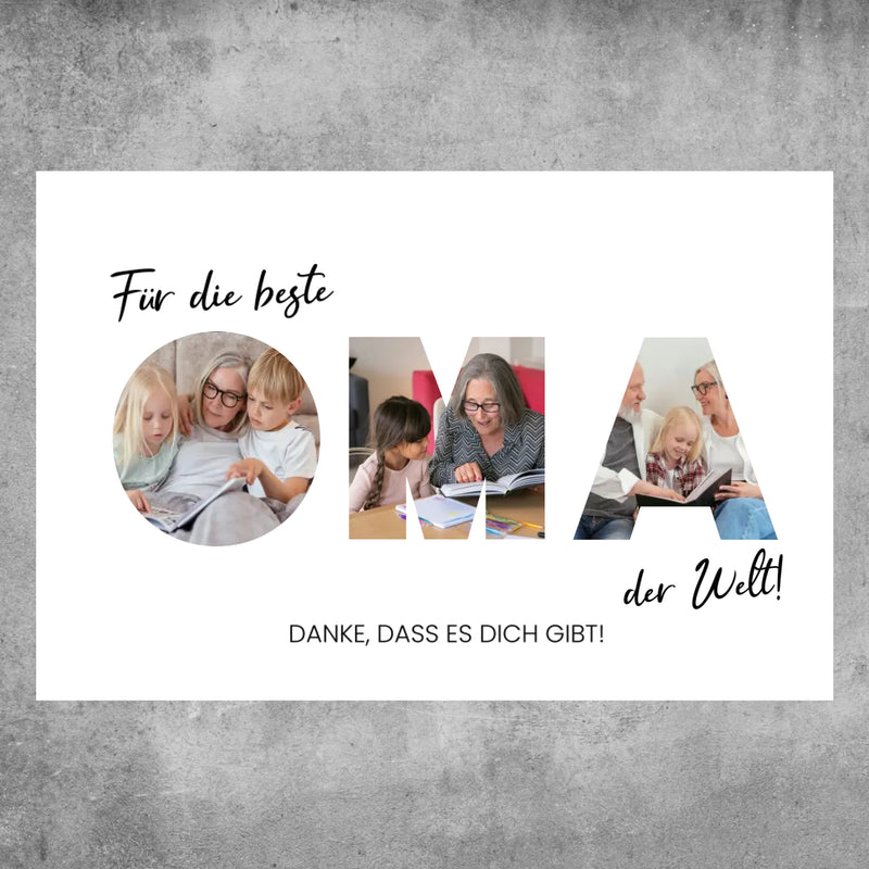Personalisiertes Poster - Für die beste Oma der Welt