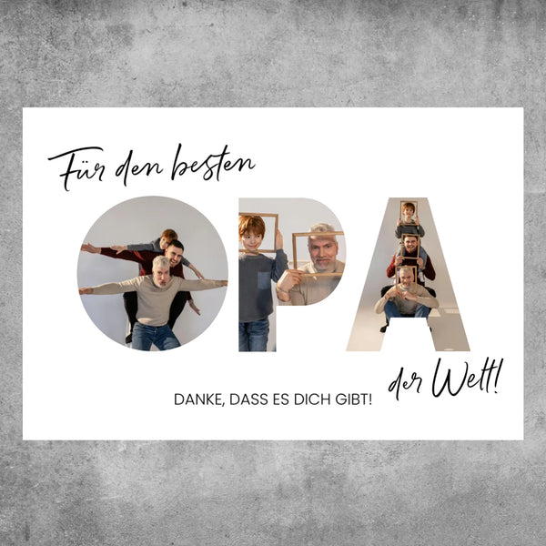 Personalisiertes Poster - Für die besten Opa der Welt