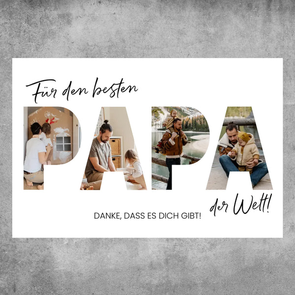 Personalisiertes Poster - Für den besten Papa der Welt