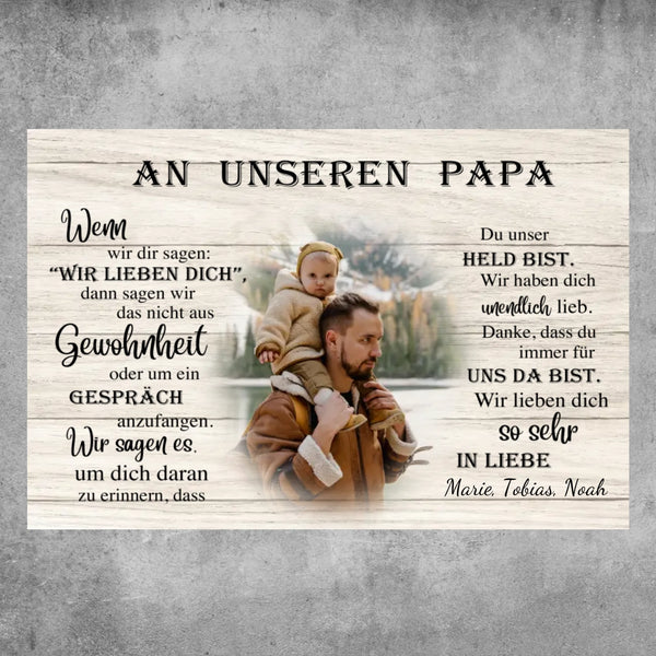 Personalisiertes Poster - An unseren Papa