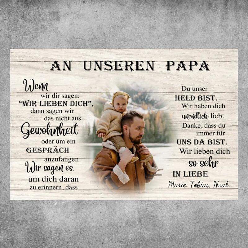 Personalisiertes Poster - An unseren Papa
