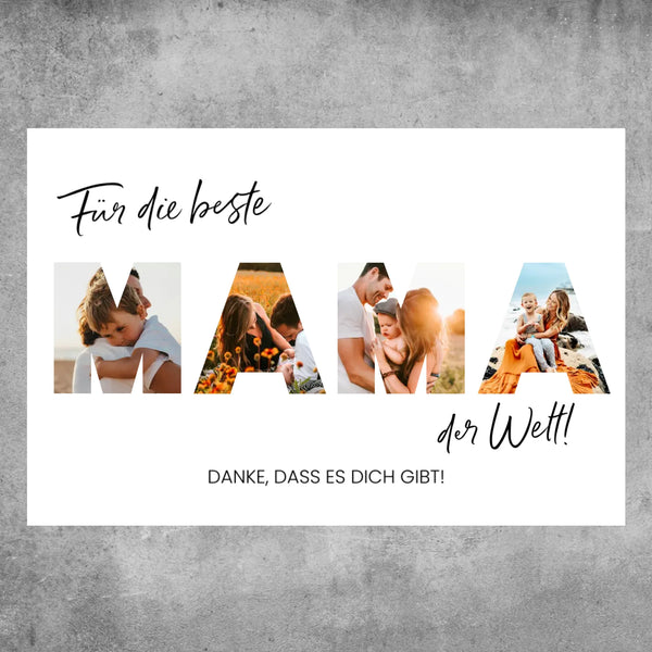 Personalisiertes Poster - Für die beste Mama der Welt