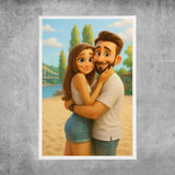 Personalisiertes Poster - Portrait im Disney-Stil