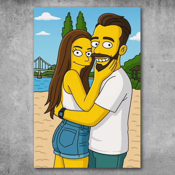Personalisiertes Poster - Portrait im Simpsons-Stil