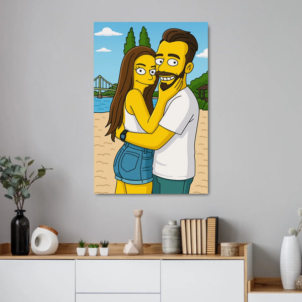 Personalisiertes Poster - Portrait im Simpsons-Stil