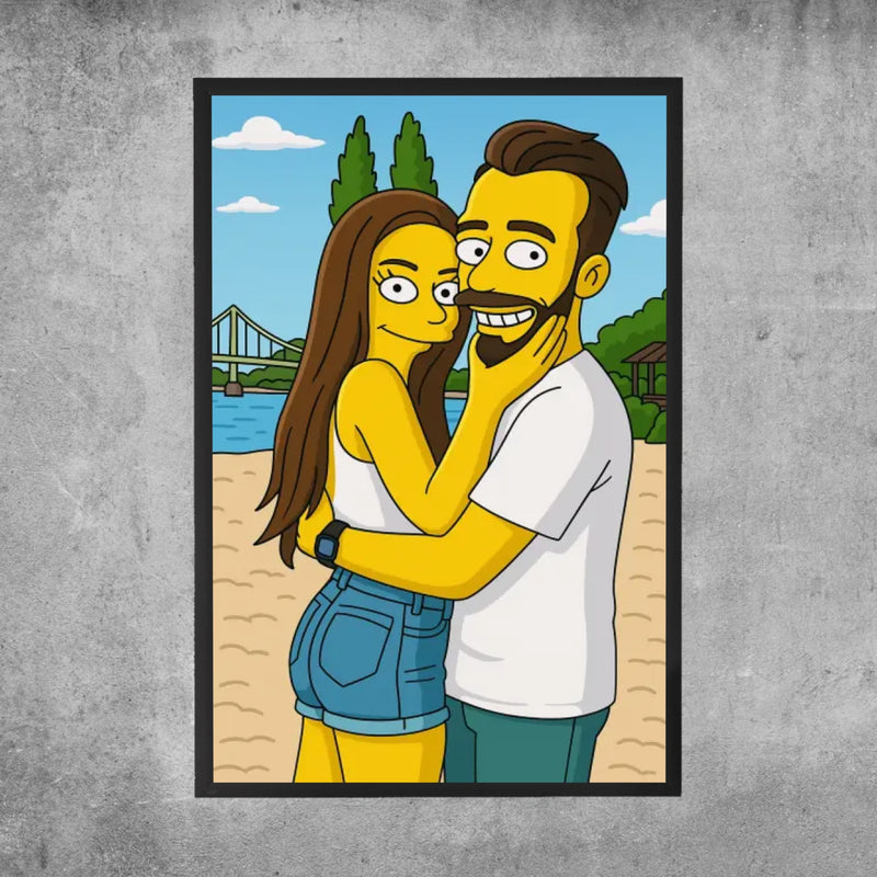 Personalisiertes Poster - Portrait im Simpsons-Stil