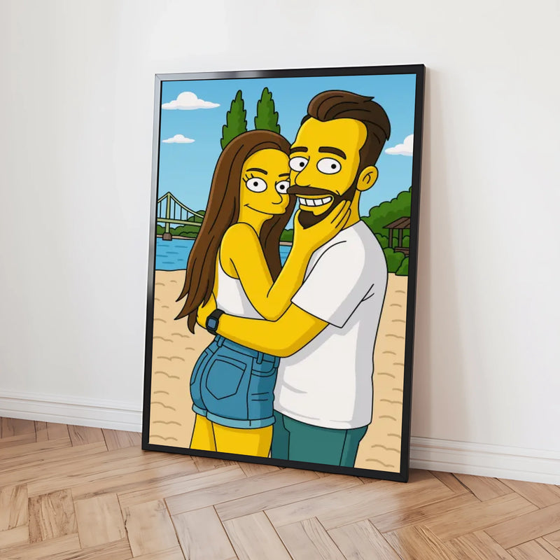 Personalisiertes Poster - Portrait im Simpsons-Stil