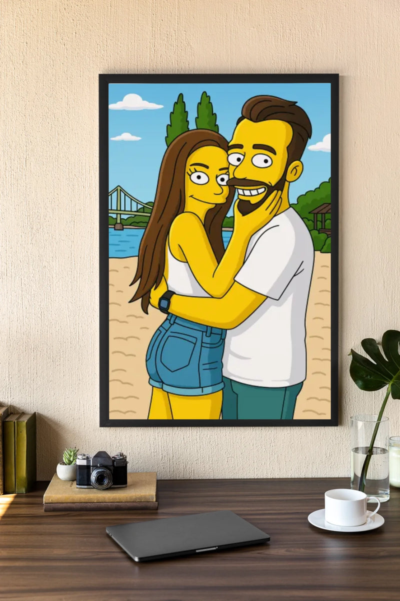 Personalisiertes Poster - Portrait im Simpsons-Stil