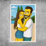 Personalisiertes Poster - Portrait im Simpsons-Stil