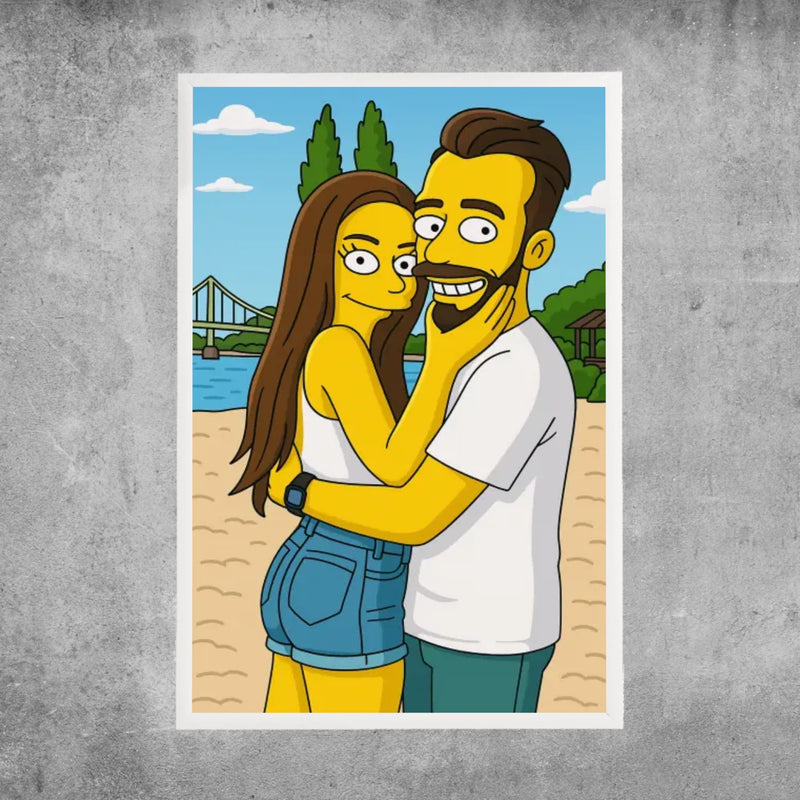 Personalisiertes Poster - Portrait im Simpsons-Stil