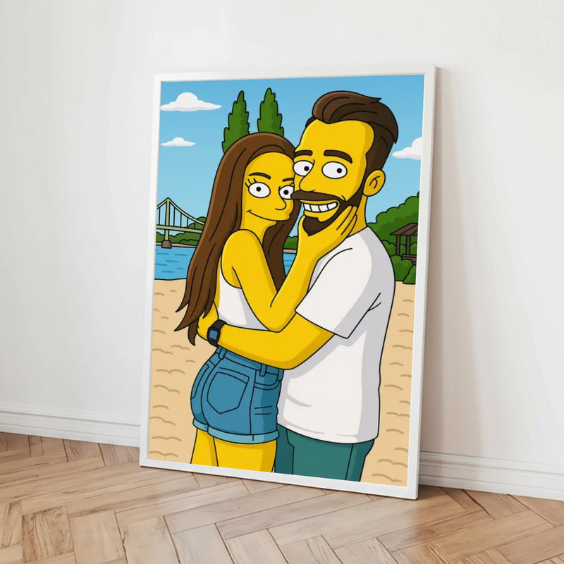 Personalisiertes Poster - Portrait im Simpsons-Stil