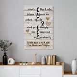 Personalisiertes Poster - Oma & Opa hören immer zu