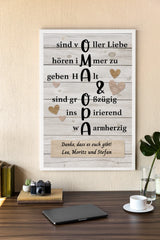 Personalisiertes Poster - Oma & Opa hören immer zu