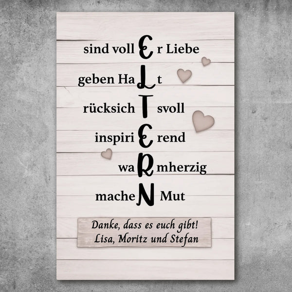 Personalisiertes Poster - Eltern
