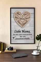 Personalisiertes Poster - Mama Puzzlestück
