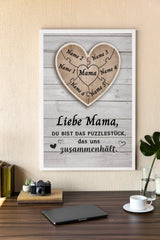 Personalisiertes Poster - Mama Puzzlestück