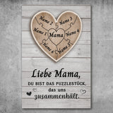 Personalisiertes Poster - Mama Puzzlestück
