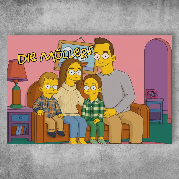 Personalisiertes Poster - Simpsons Familie