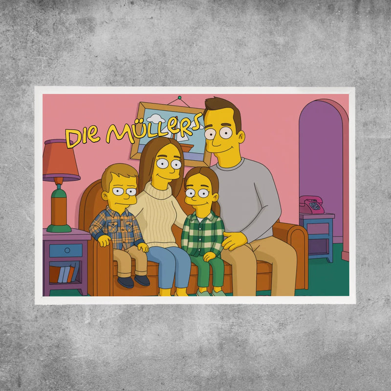 Personalisiertes Poster - Simpsons Familie