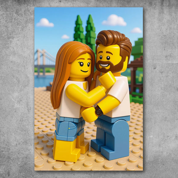 Personalisiertes Poster - Portrait im Lego-Stil
