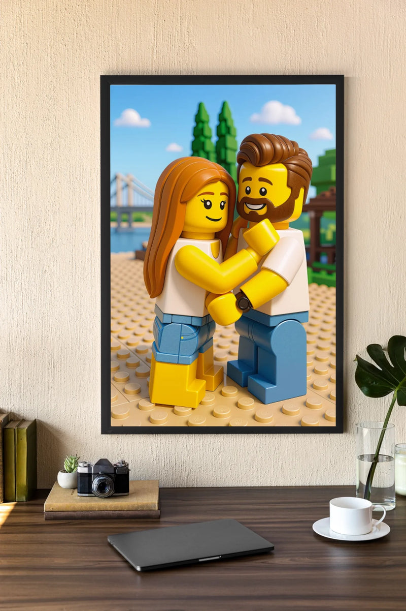 Personalisiertes Poster - Portrait im Lego-Stil