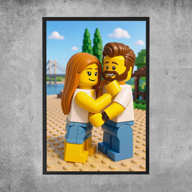 Personalisiertes Poster - Portrait im Lego-Stil