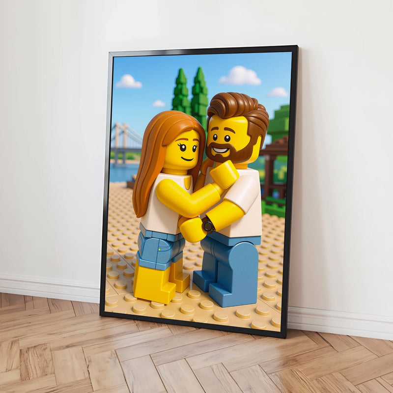 Personalisiertes Poster - Portrait im Lego-Stil