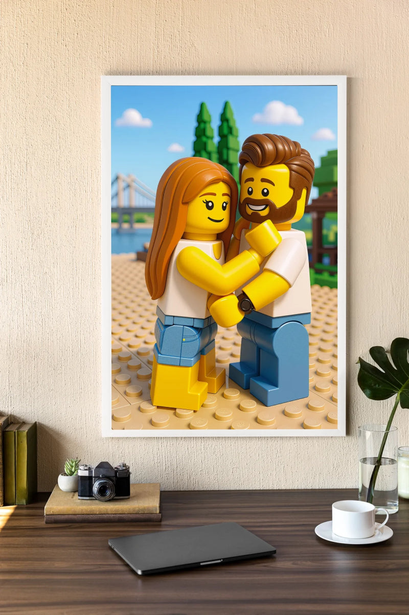 Personalisiertes Poster - Portrait im Lego-Stil
