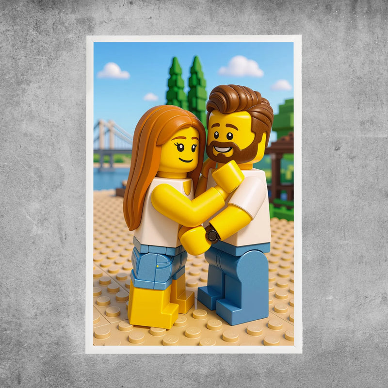 Personalisiertes Poster - Portrait im Lego-Stil