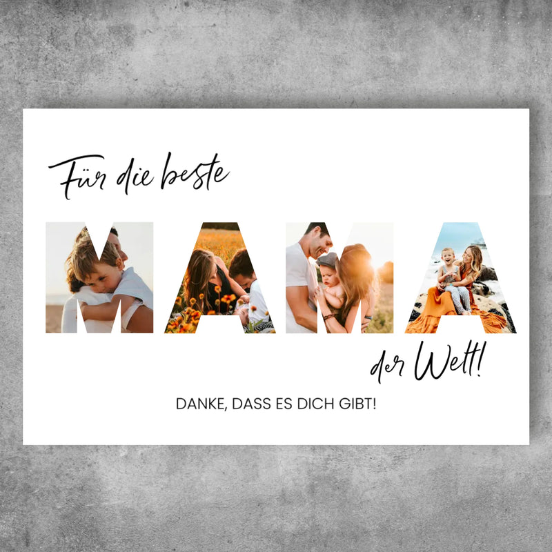 Personalisiertes Poster - Für die beste Mama der Welt