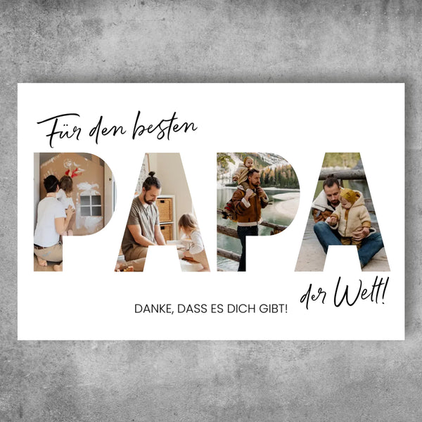 Personalisiertes Poster - Für den besten Papa der Welt