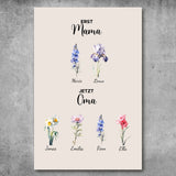 Personalisiertes Poster - Erst Mama, Jetzt Oma