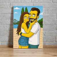 Personalisierte Leinwand - Portrait im Cartoon-Stil