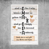 Personalisiertes Poster - Oma & Opa hören immer zu