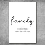Personalisiertes Poster - Familie
