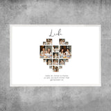 Personalisiertes Poster - Herz Collage