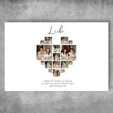 Personalisiertes Poster - Herz Collage