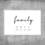 Personalisiertes Poster - Family Hearts