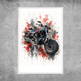 Personalisiertes Poster - Motorrad Aquarell