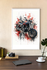 Personalisiertes Poster - Motorrad Aquarell