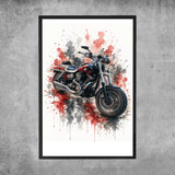 Personalisiertes Poster - Motorrad Aquarell