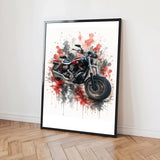 Personalisiertes Poster - Motorrad Aquarell