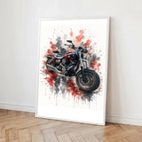 Personalisiertes Poster - Motorrad Aquarell