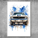 Personalisiertes Poster - Auto Aquarell