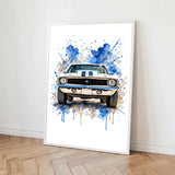 Personalisiertes Poster - Auto Aquarell